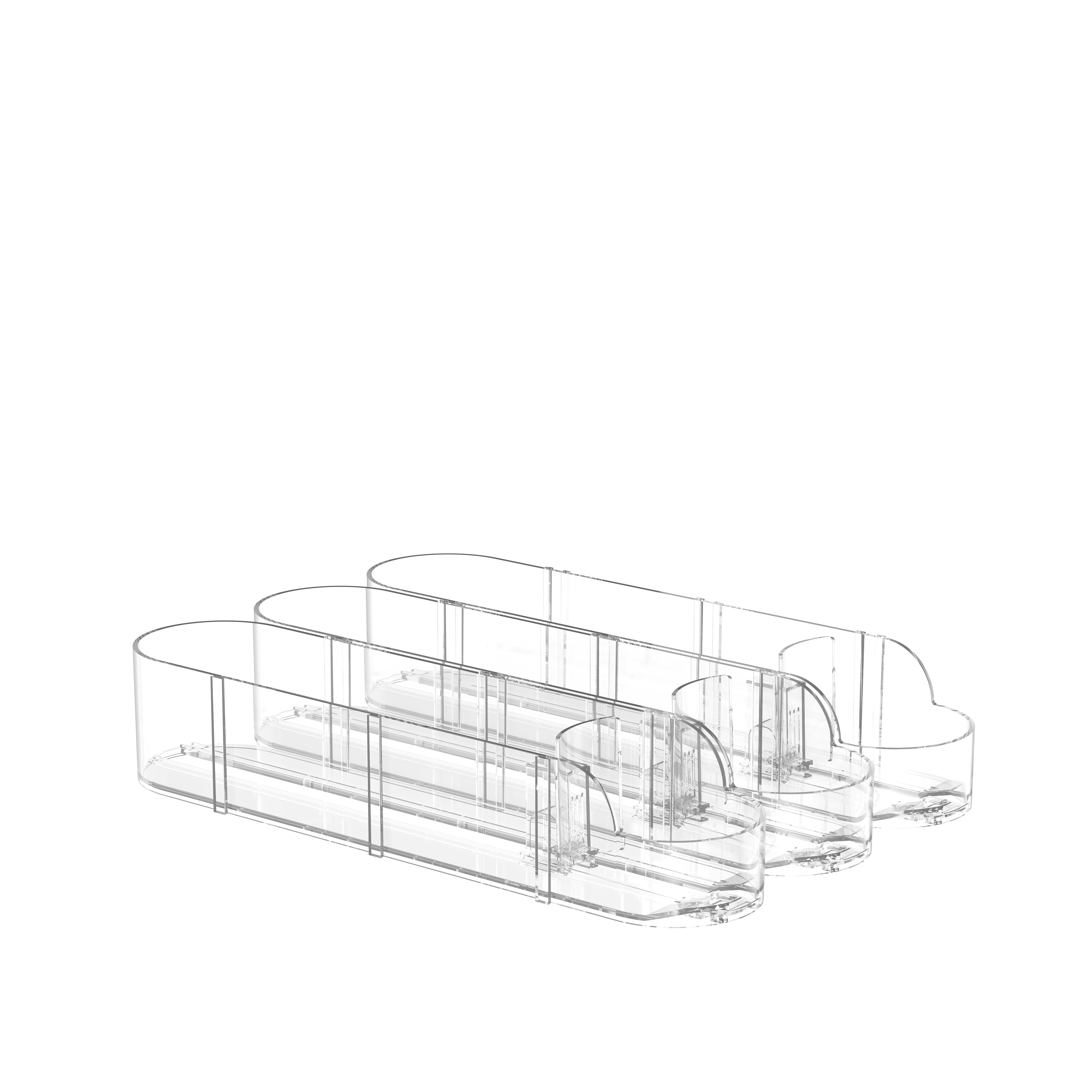 Selvpushing kjøleskapsarrangør